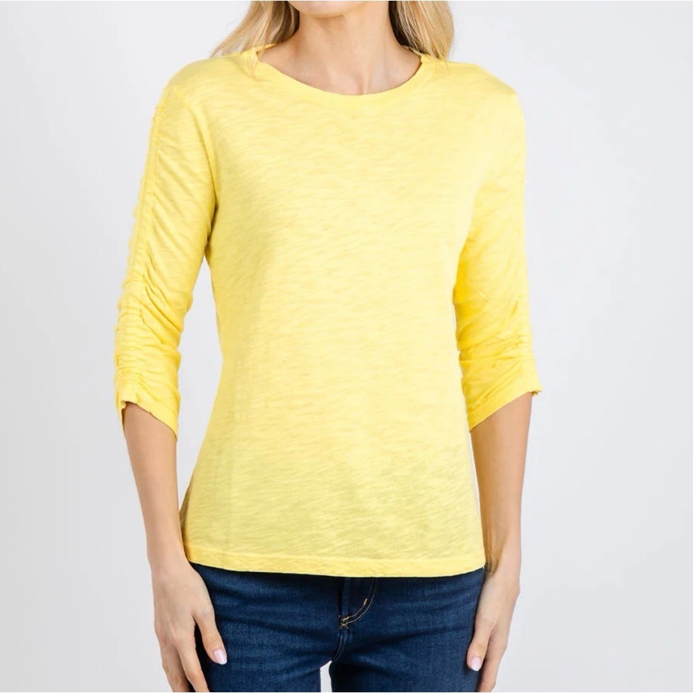 Elliott Lauren Crissy Ruched Sleeve Tee